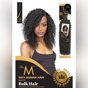 The M Human Hair Water Bulk Hair Demi Collection 1B 20” Boho Braids 1 B New Tags